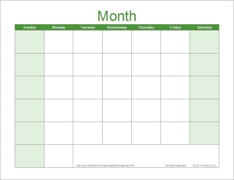 calendar template that can be filled in