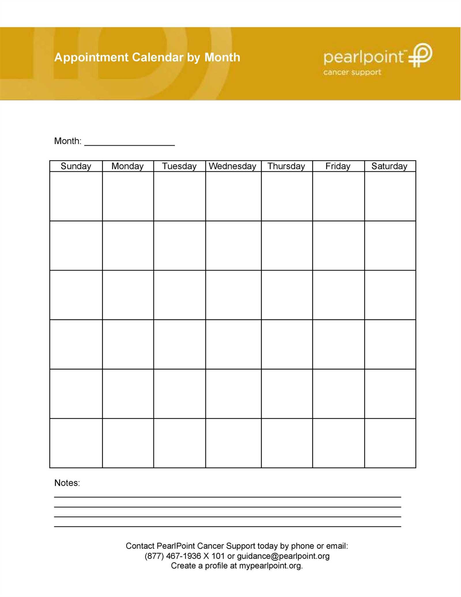 blank appointment calendar template