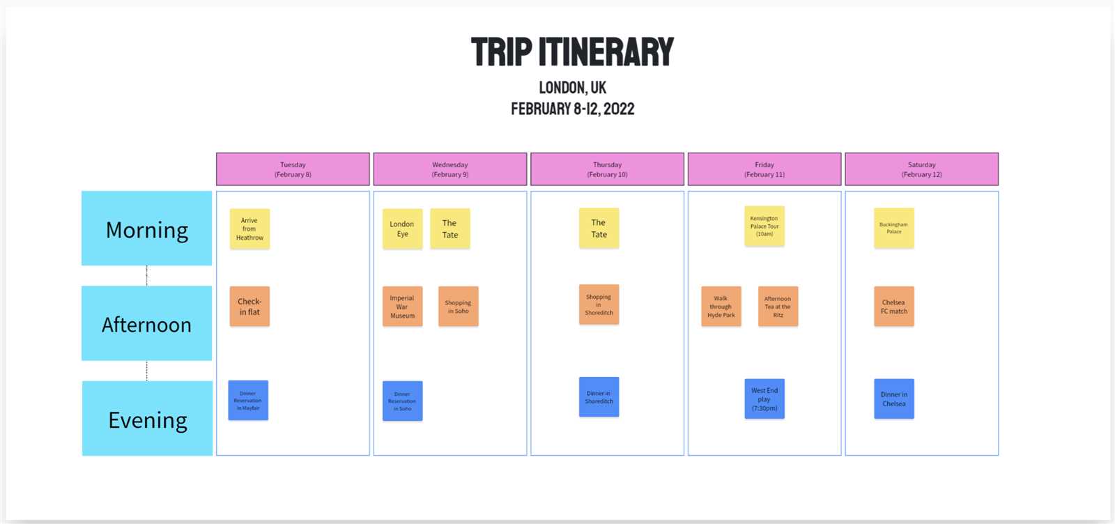 vacation calendar template