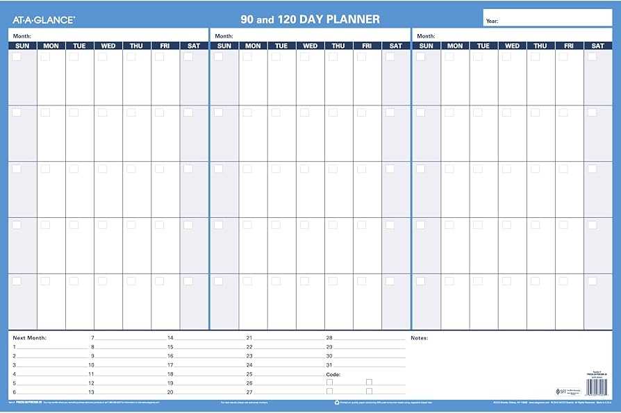 120 day calendar template