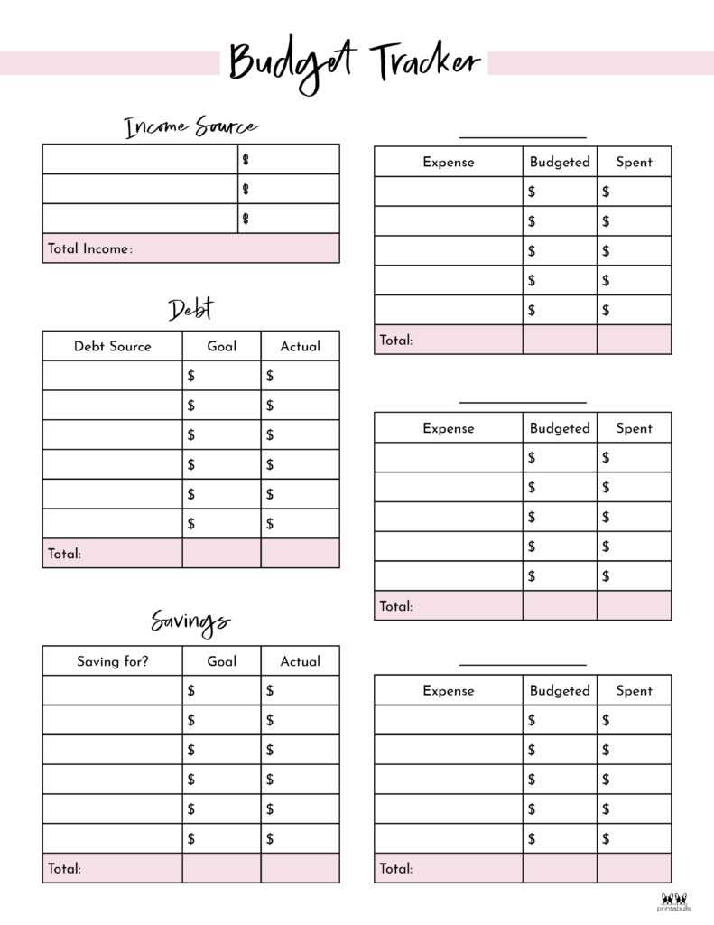 budget calendar template free