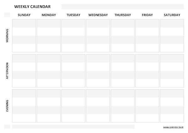 blank 3 week calendar template