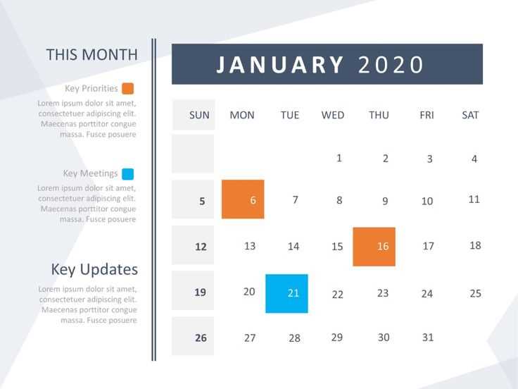 template powerpoint calendar