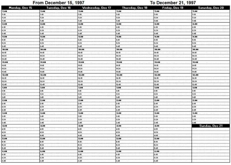 blank appointment calendar template