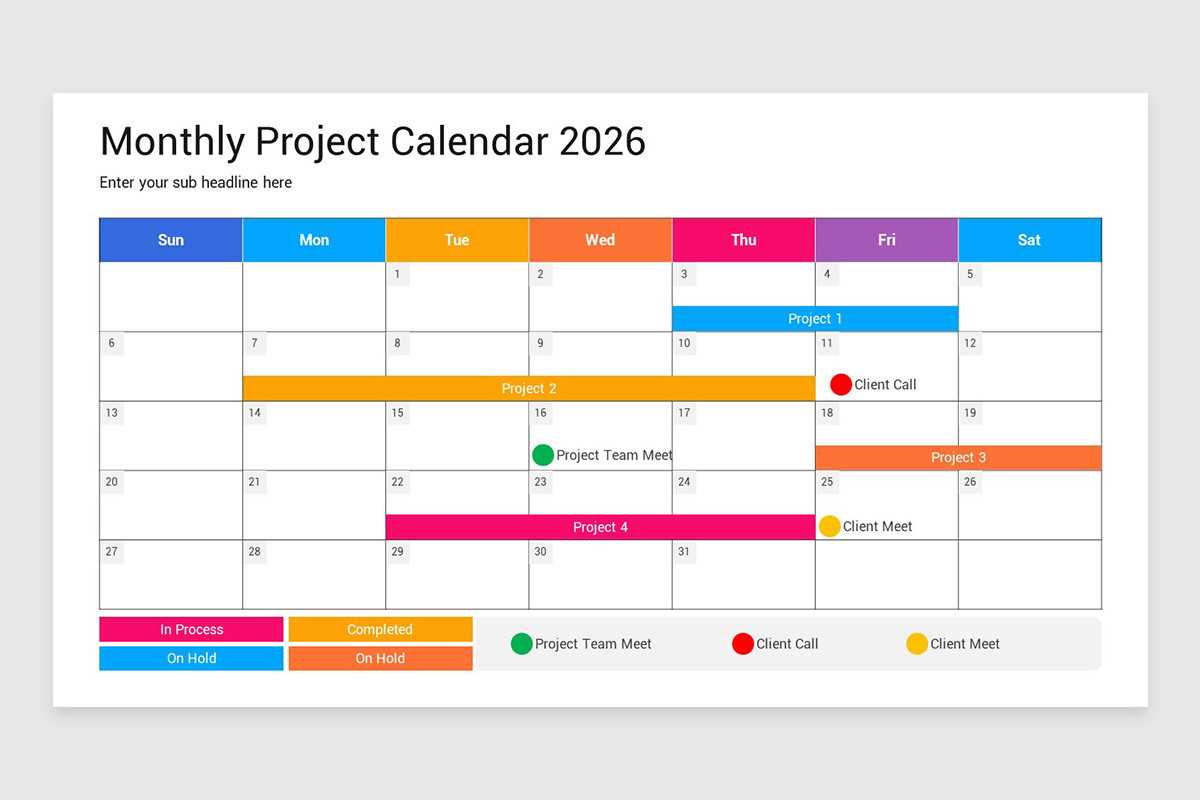 project calendar template