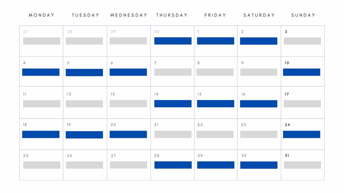 parenting calendar template