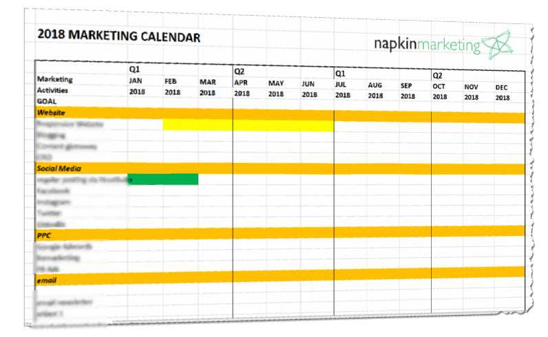 simple marketing calendar template