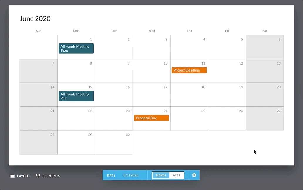 prezi calendar template